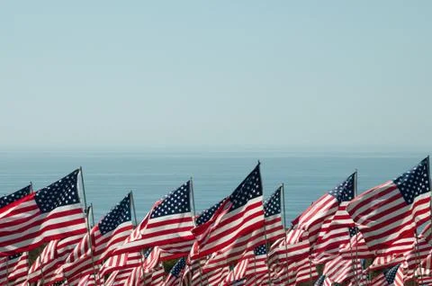 American Flags Stock Photos