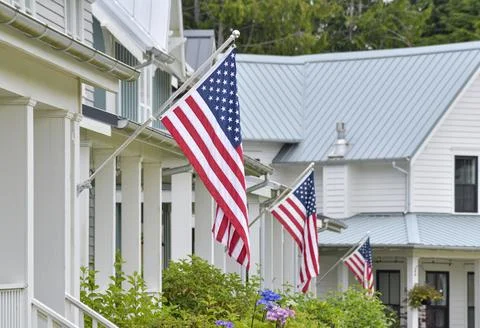 American flags Foto stock