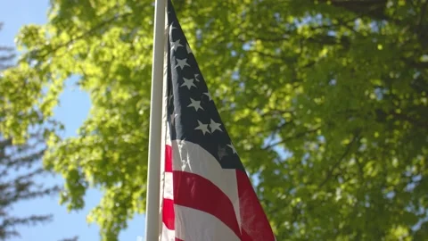 American Flags - Slow Motion 120fps - 4k Video stock 131270699