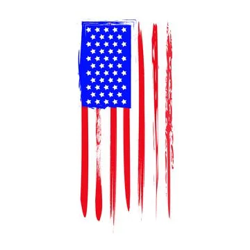 American flan on a white background.Vector illustration Illustrazione stock