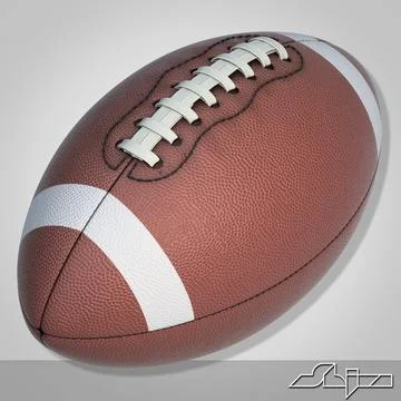 American Football 3D Model