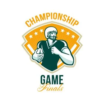 American football championship game finals crest. Stock Illustration