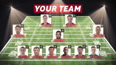 American Football Draft Line Up Stock After Effects