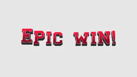 American Football Epic Win 3D Title On Alpha Loop Stock Footage 297887053