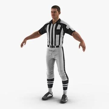 American Football Referee 3D Model 3D Model