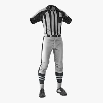 American Football Referee Uniform 3D Model