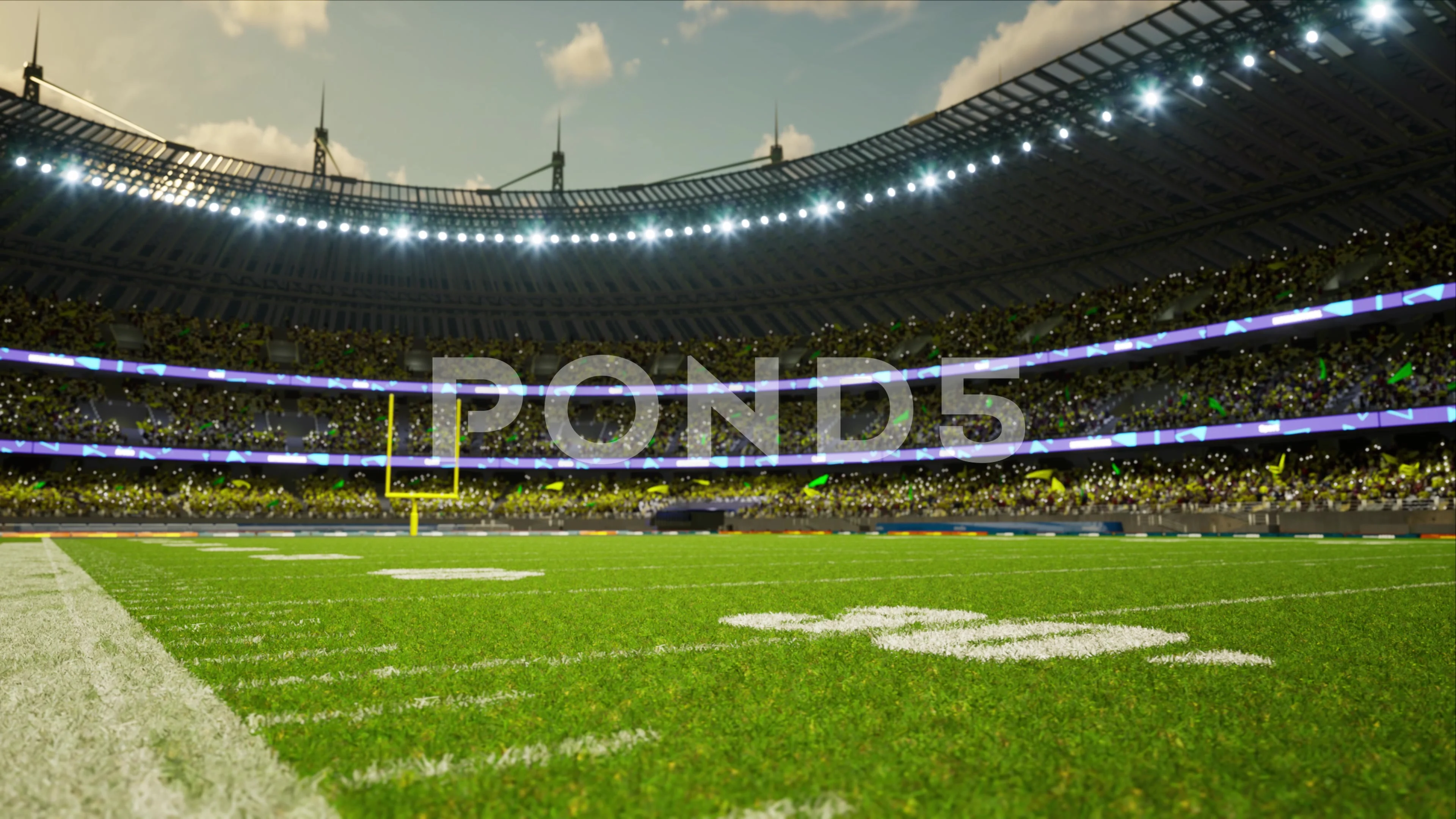 Football Stadium Background Crowd Stock Footage ~ Royalty Free Stock Videos  | Pond5