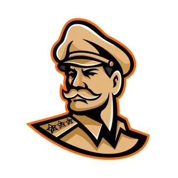 American General Mascot Stock Illustration