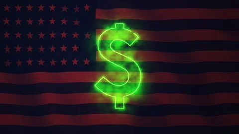 American green dollar symbol, global business concept background Stock Footage 289241663