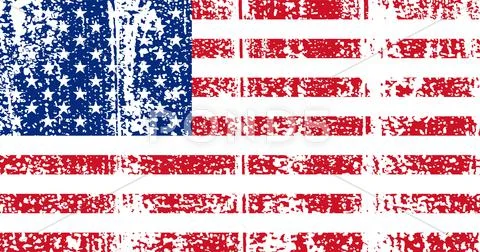 American Grunge Flag. Vector Illustration.