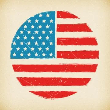 American grunge vector flag background poster イラスト素材