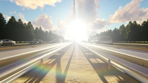 American High Way Stock Footage 95696559