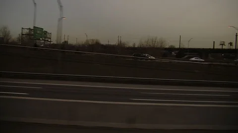 American highway from a double-decker 스톡 동영상 87047621