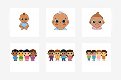 American hispanic-babies vector illustration Stock Illustration