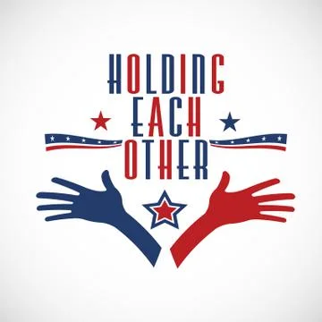 American Holding each other. Political concept Stock Illustration