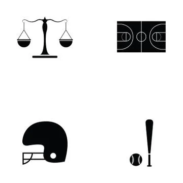American icon set Illustrazione stock