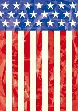American icy flag Stock Illustration