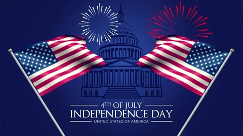 American Independence Day Background Stock Footage 238661361