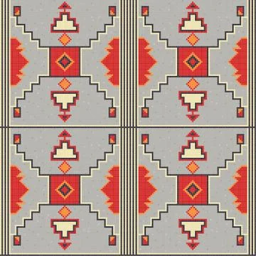 American Indian embroidery pattern Illustrazione stock