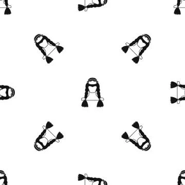 American indian pattern seamless black Ilustración de archivo