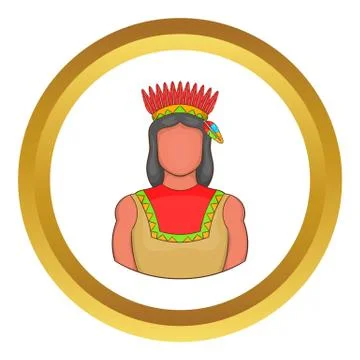 American indian vector icon Stock Illustration