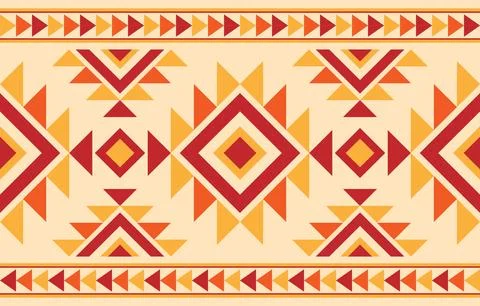 American indigenous pattern. Design for indigenous style, fabric, boho, car.. 库存插图