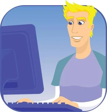 American internet communication Stock Illustration