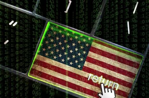 American internet  space concept Stockillustratie