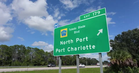 American interstate highway directional ... | Stock Video | Pond5