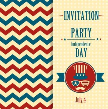 American invitation Stock Illustration