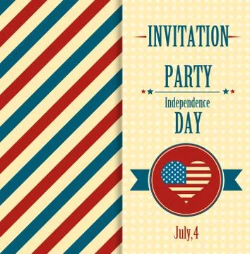 American invitation Stock Illustration