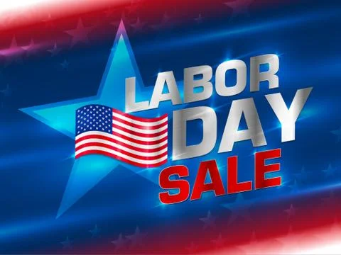 American labor day background Stock Illustration