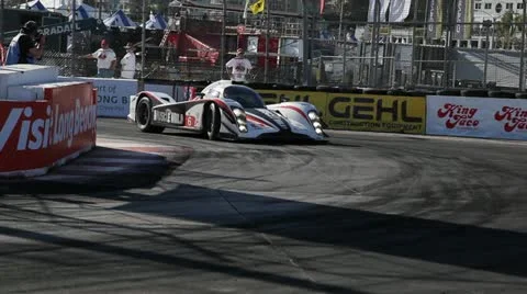 American Le Mans Race During Long Beach Grand Prix 2011 05 Stock Footage 20059638