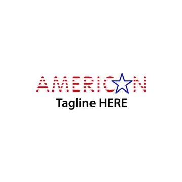 American logo design vector trendy Stock Illustration
