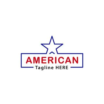 American logo design vector trendy Stock Illustration