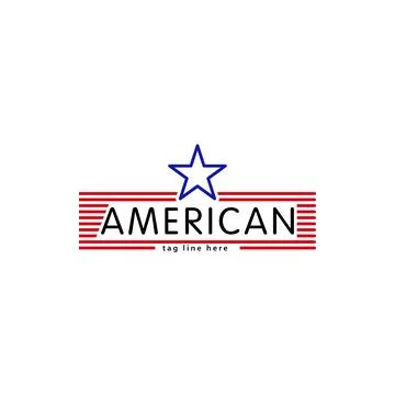 American logo design vector trendy Stock Illustration