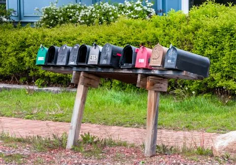 American mailboxes Stock Photos