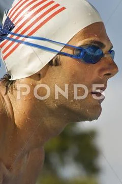 American Male Swimmer Stock Photos