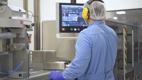 American man engineer working with computer and equipment in modern Stock Footage 121267898