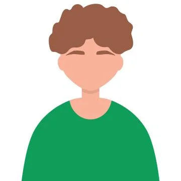 American man flat design isolated on white. Cartoon Vector illustration Stock Illustration