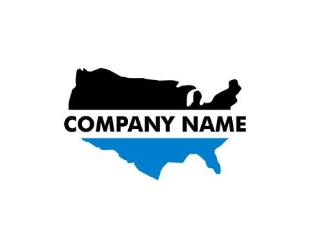 American Map Vector Logo Template Design Stock Illustration