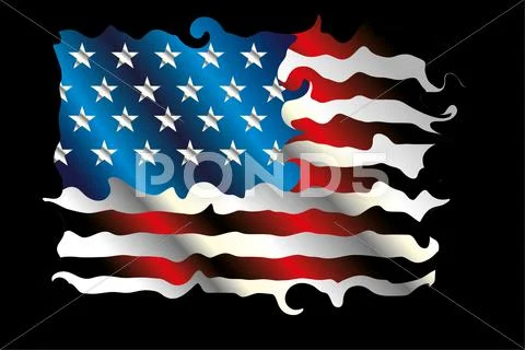American maps line vector art Stock Illustration