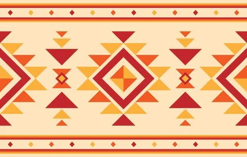American native ethnic pattern. American design for indigenous style, fabri.. Stock Illustration