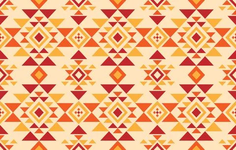 American native ethnic pattern. Embroidery fabric  design. Stock Illustration