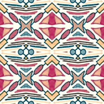 American native ornament. Seamless aztec background. Stock Illustration