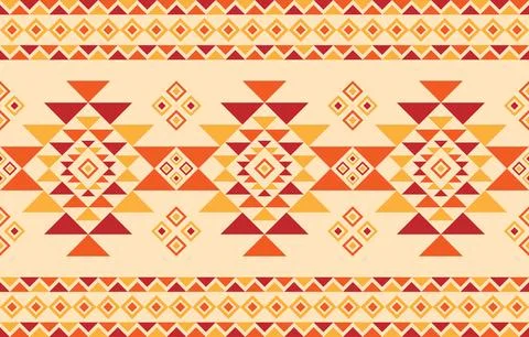 American native pattern. Design for indigenous style, fabric. 库存插图