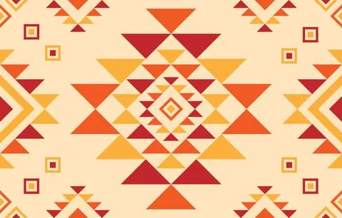 American native pattern. Design for indigenous style, fabric, boho, carpet,.. 库存插图