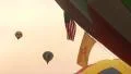 American & New Mexican Flag On Hot Air Balloon HD Footage