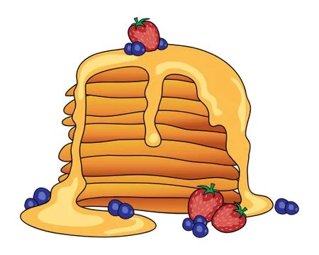American pancakes Illustrazione stock