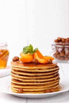 American pancakes stack Stock Photos
